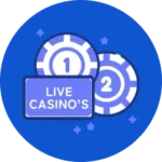 Beoordelingskenmerk live casino spellen icon topcasinobonus