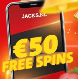 €150 speelgeld en €50 freespins welkomstbonus jacks.nl image